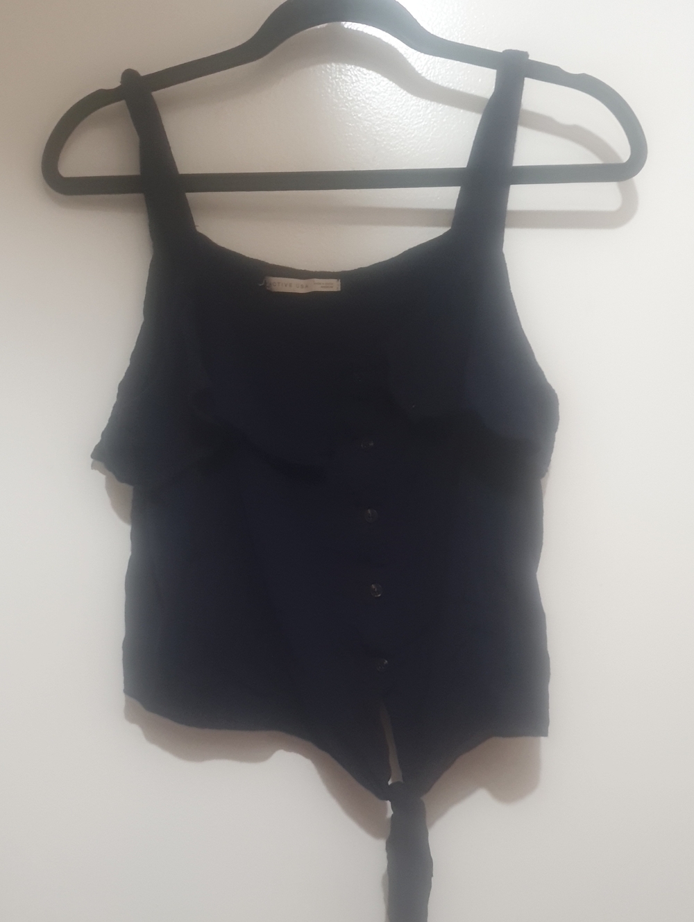 🐞Women’s Navy Tie-Front Button Camisole